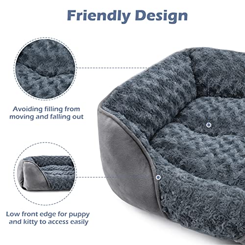 INVENHO XX-Large Dog Bed for Large Medium Small Dogs, Rectangle Washable Dog Bed, Orthopedic Dog Bed, Soft Calming Sleeping Puppy Bed Durable Pet Cuddler with Anti-Slip Bottom XXL(42"x30"x10") - Image 5