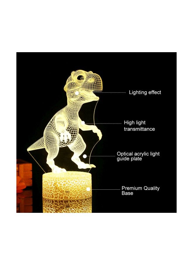 Generic - 3D Dinosaur LED Night Light Multicolour 21.50x5.30x15cm - Image 1