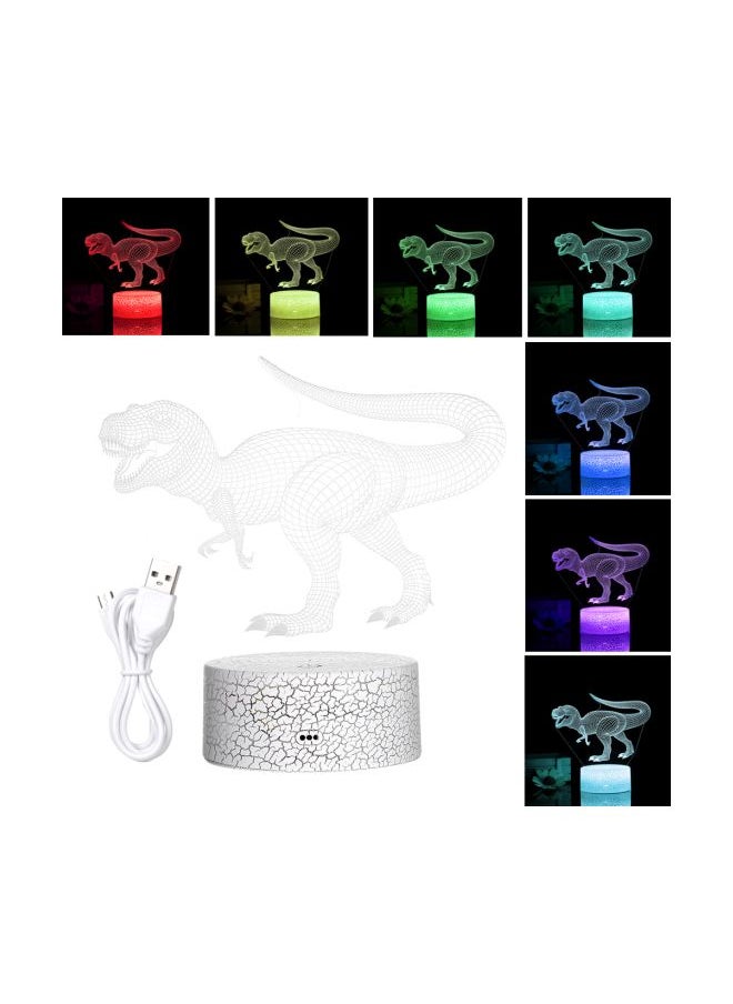 Generic - 3D Dinosaur LED Night Light Multicolour 21.50x5.30x15cm - Image 1