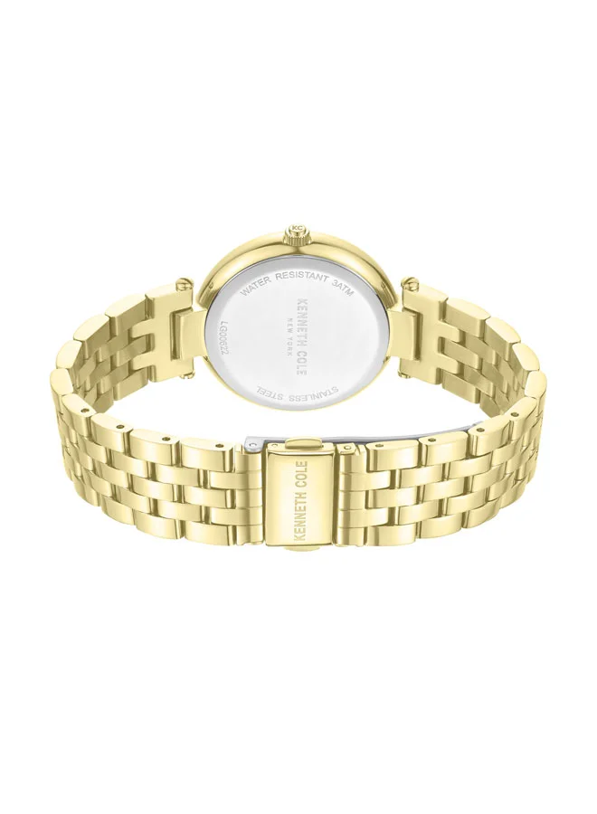 Kenneth Cole New York Kenneth Cole New York 32mm Analog Women's Watch with Green Dial & Gold Stainless Steel Bracelet
