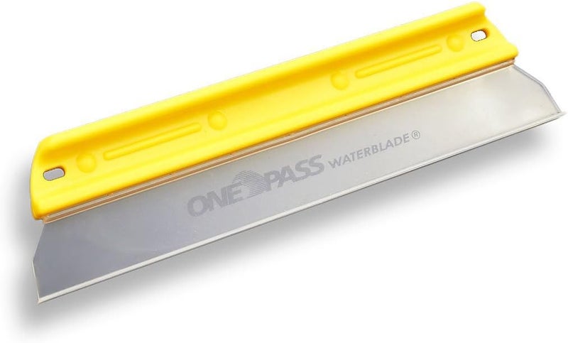 ONE PASS Soft N Dry 11" Waterblade Silicone T-Bar Squeegee Yellow - Image 4