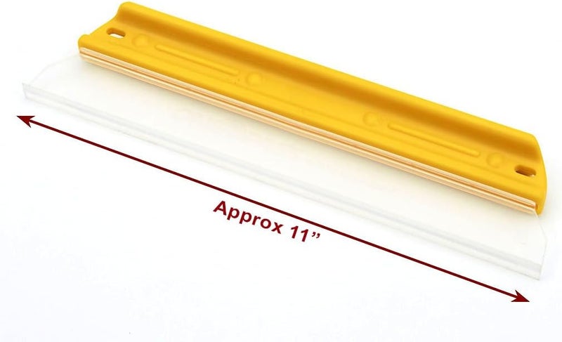 ONE PASS Soft N Dry 11" Waterblade Silicone T-Bar Squeegee Yellow - Image 3