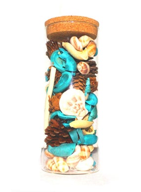 Urban Sajavaat Urban Sajavaat Aroma Potpourri with Borosilate Glass Jar Ocean Breeze Beach Style Dried Flower with SeaShell Jars Wooden Cork Lids Food Container  - Image 1