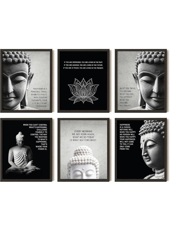 97 Decor Buddha Decor for Home - Buddha Wall Art Prints, Inspirational Buddhist Quotes Poster, Buddhism Art Pictures Zen Meditation Decor for Bedroom Office Yoga Room Decorations (8x10 UNFRAMED) - Image 1