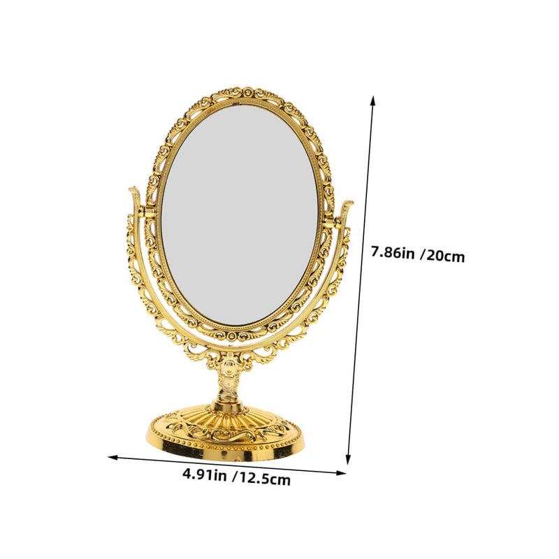 Double Sided Swivel Makeup Mirror With ABS Frame And Glass For Bathroom Vanity - Image 3