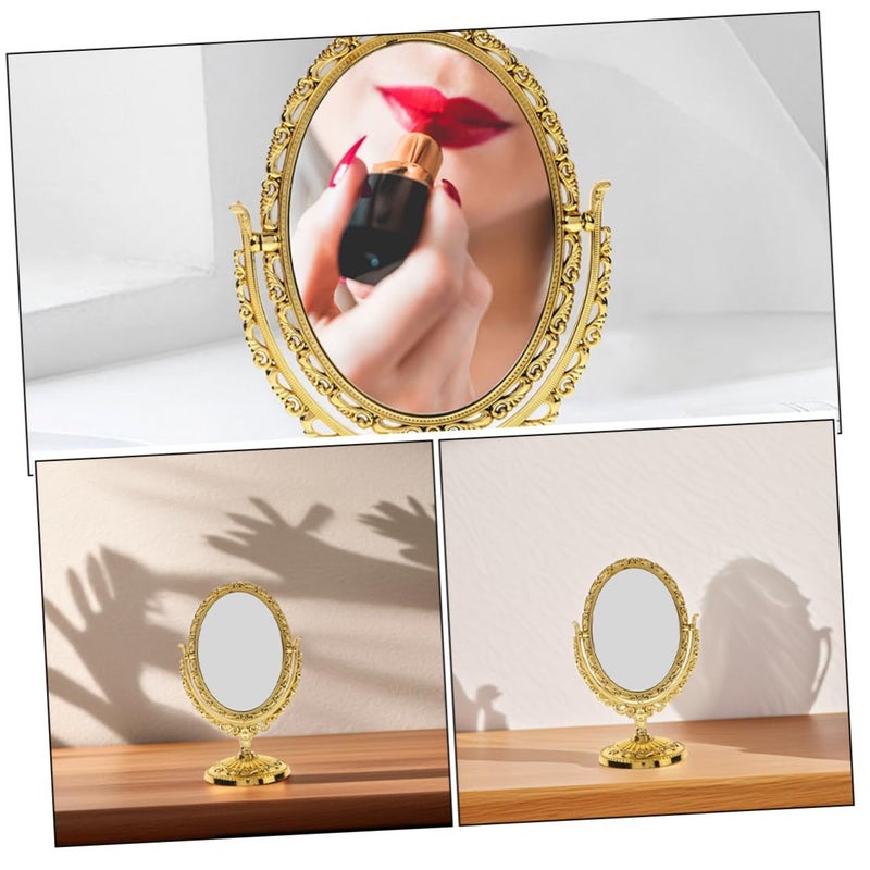Double Sided Swivel Makeup Mirror With ABS Frame And Glass For Bathroom Vanity - Image 4