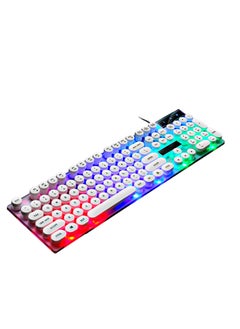 GTX300 Gaming Keyboard 104 Keys Retro Round Key Cap USB Wired, Keyboard