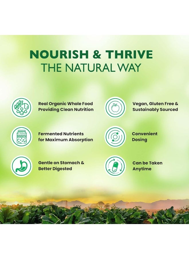 Organic Earth Vitamin D3+K2 with Organic Spirulina, Maqui Berries & Kale 60 Capsules  - Image 3