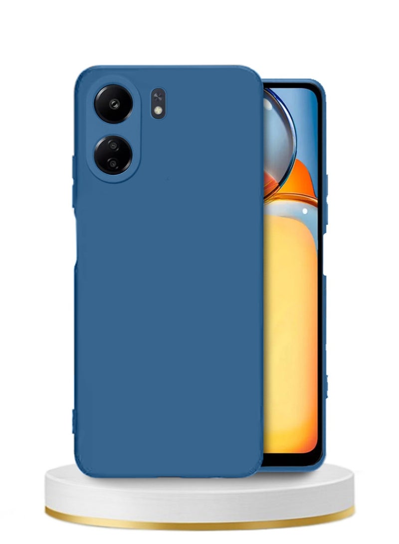 Techie غطاء خلفي أنيق من السيليكون TPU لهاتف Xiaomi Redmi 13C - تصميم نحيف وناعم - أزرق داكن - Image 1