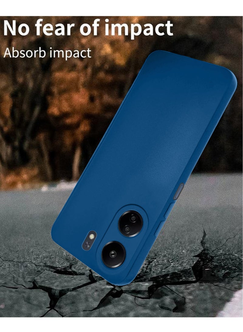 Techie غطاء خلفي أنيق من السيليكون TPU لهاتف Xiaomi Redmi 13C - تصميم نحيف وناعم - أزرق داكن - Image 2