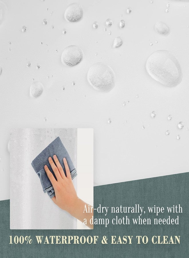 ABLUEN No Hook PEVA Shower Curtain or Liner - 8G Heavy Duty Frosted Bathroom Shower Curtain No Hooks Required, Waterproof Plastic & PVC Free, Standard Size 71 x 74, Frost - Image 5