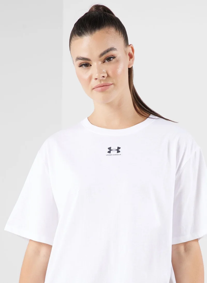 UNDER ARMOUR  Essential Oversized T-Shirt for Women | Best Price UAE