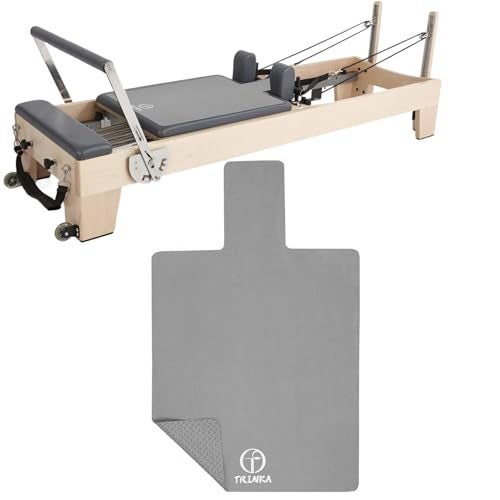 TRINKA Non-Slip Pilates Reformer Mat, 2mm Thick Pilates Reformer Machine Cover Mat, 39" x 24" Foldable Washable Absorb Sweat Accessory for Home, Studio, Gym Fitness (Gray) - Image 1