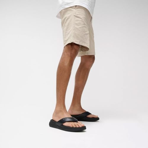 FitFlop F-Mode Go Mens Toe-Post Sandals, Color: All Black, Size: 10 (IX1-090-090) - Image 2