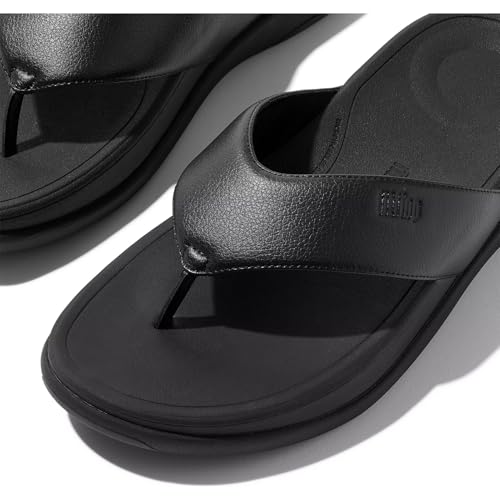 FitFlop F-Mode Go Mens Toe-Post Sandals, Color: All Black, Size: 10 (IX1-090-090) - Image 3