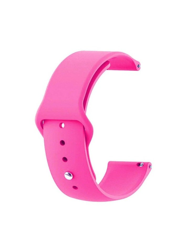 حزام سيليكون مقاس 22 مم متوافق مع حزام مقاس 22 مم لساعة CMF Watch Pro/CMF Watch Pro 2 - (حزام فقط) أحزمة سوار ذكية.. فوشيا - Image 2