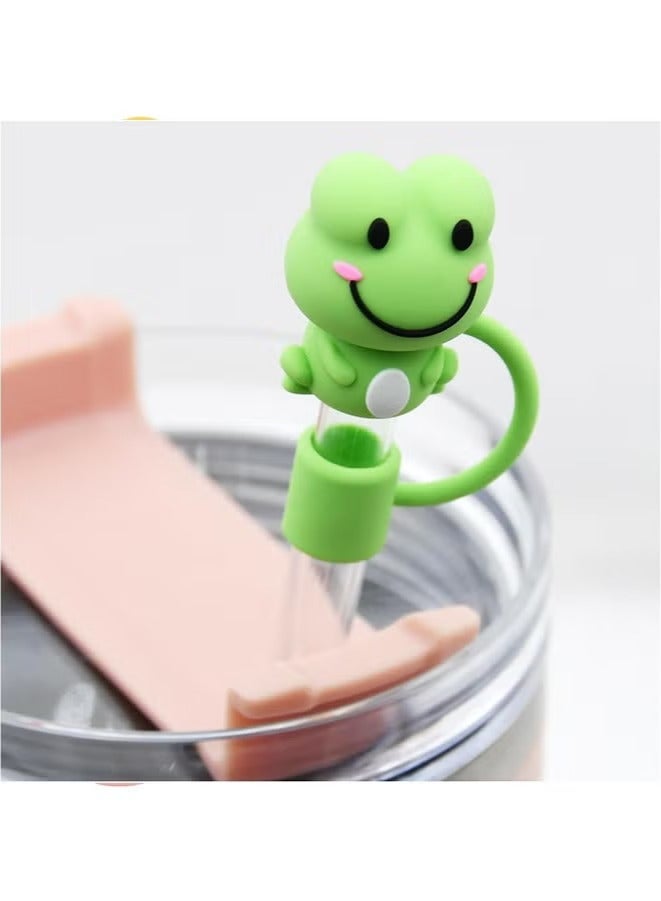 5 قطع غطاء غطاء من القش لكوب ستانلي من السيليكون متوافق مع كوب 30 و40 أونصة مع مقبض 10 مم 0.4 بوصة أغطية أطراف القش القابلة لإعادة الاستخدام مقاومة للغبار - Image 3