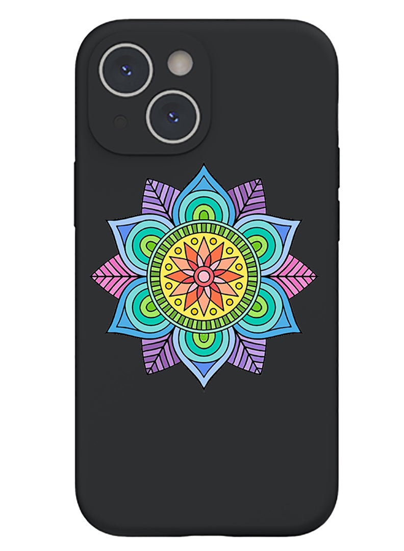 Theodor Protective Slim Fit Case Liquid Silicone Cover with Full Body Protection Anti-Scratch Shockproof Case For iPhone 15 Black  - Minion Pocket - Image 1