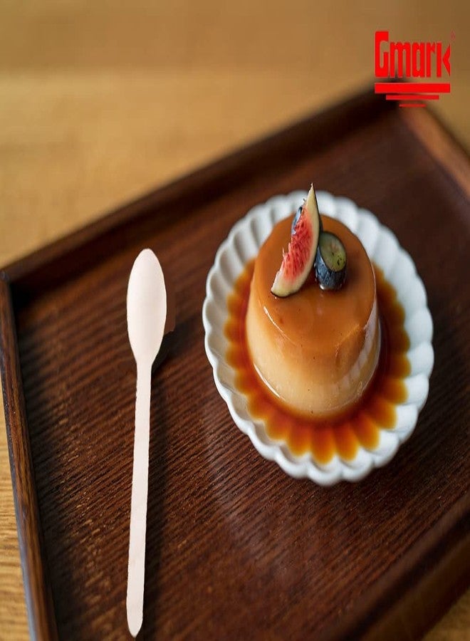 Gmark 100 ct Wooden Spoons, 6.5" Length, No Plastic Earth-Friendly, Disposable Biodegradable Wooden Cutlery, Green Product (Bag of 100pcs) GM1045 - Image 4