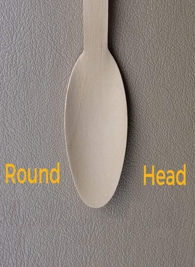 Gmark 100 ct Wooden Spoons, 6.5" Length, No Plastic Earth-Friendly, Disposable Biodegradable Wooden Cutlery, Green Product (Bag of 100pcs) GM1045 - Image 3