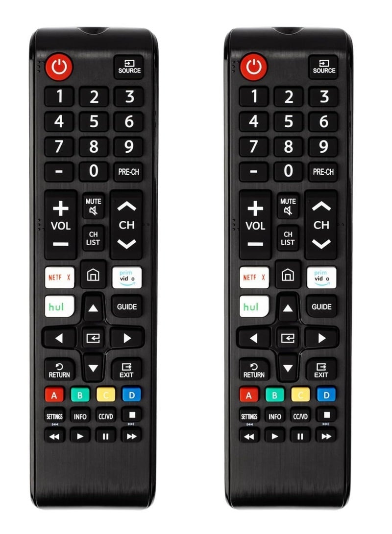 PopZa 【Pack of 2】 Universal Remote Control for TV – Compatible with LCD, LED, HDTV, 3D, and Smart TVs – No Setup Required, Plug & Play, Strong Infrared Signal, Long-Distance Control, Durable and Ergonomic Design - Image 1