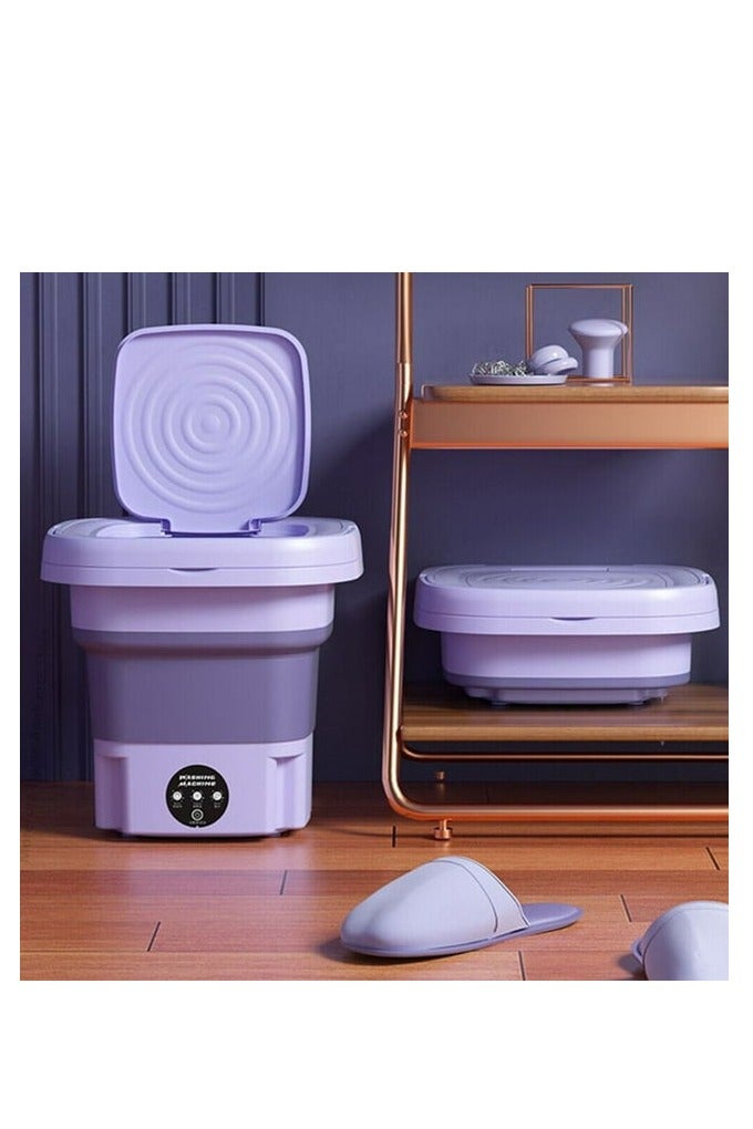Folding Washing Machine, Mini Automatic Clothes Washing Machine, High Capacity Mini Washer, Portable Lightweight Underwear Washer for Travel Camping Apartment Laundry  - Image 2