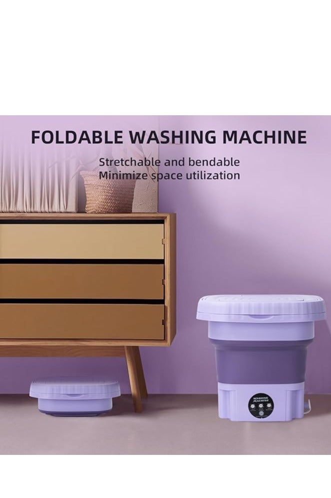 Folding Washing Machine, Mini Automatic Clothes Washing Machine, High Capacity Mini Washer, Portable Lightweight Underwear Washer for Travel Camping Apartment Laundry  - Image 4