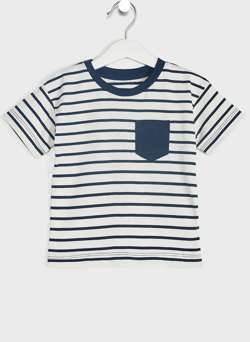 MINOTI Infant Striped T-Shirt & Shorts Set