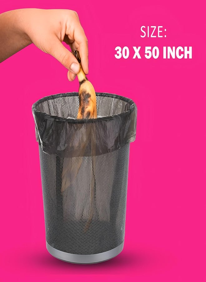 Oblivion Garbage Bags for Dustbin | 30 Pcs | Extra Large 30 X 50 Inches | 10 Pcs x Pack of 3 Rolls | Trash Bags (Black) - Image 4