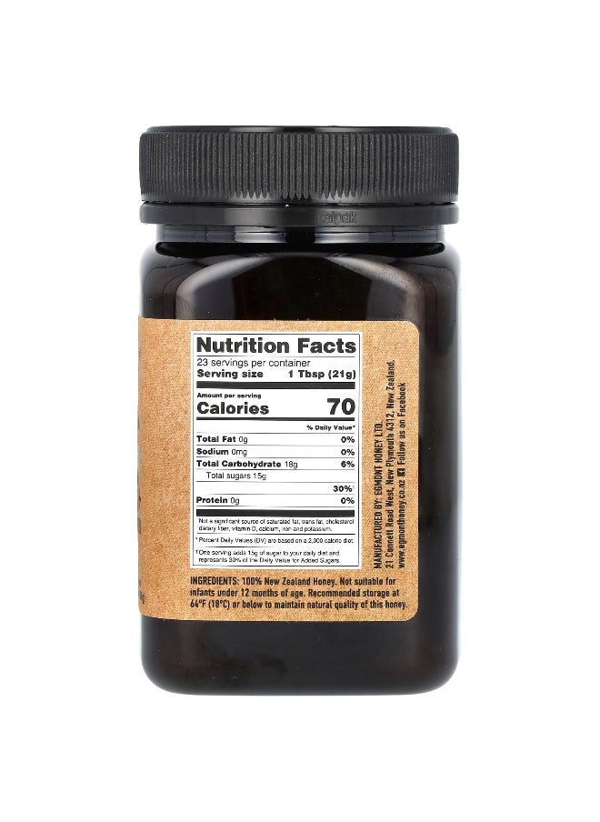 EGMONT HONEY Egmont Honey, Manuka Honey, Raw And Unpasteurized, UMF 16+, MGO 573+, 17.6 oz (500 g)  - Image 2