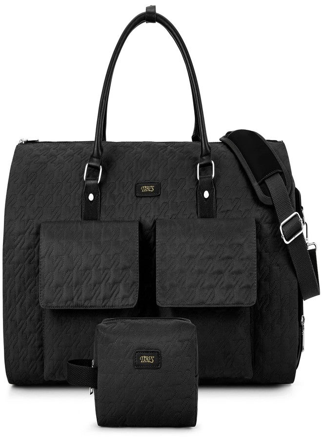 TIBES Convertible Garment Bag for Travel for Women & Men 3pcs Set, A1-Black - Image 1