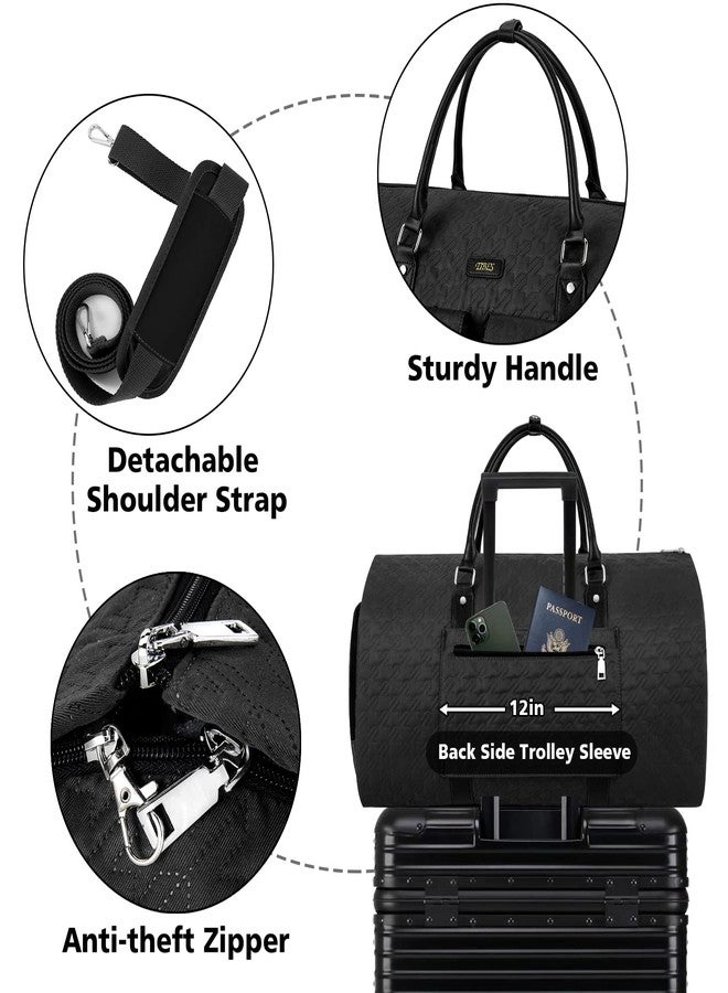 TIBES Convertible Garment Bag for Travel for Women & Men 3pcs Set, A1-Black - Image 3