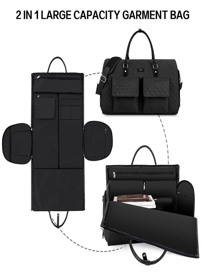 TIBES Convertible Garment Bag for Travel for Women & Men 3pcs Set, A1-Black - Image 4