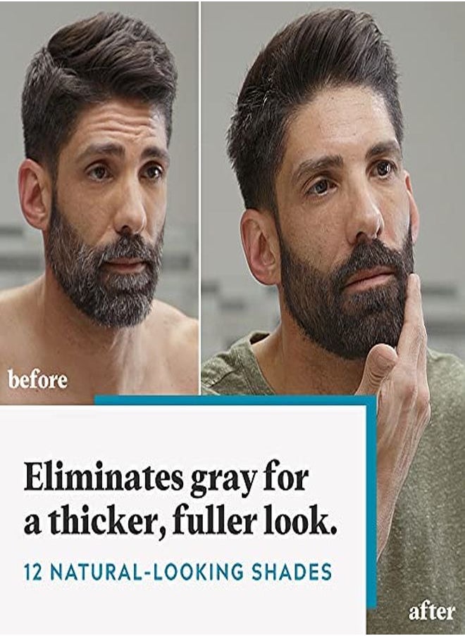 Just For Men صبغة الشارب واللحية، تلوين اللحية للشعر الرمادي مع فرشاة متضمنة - اللون: بني فاتح متوسط، M-30 (قد تختلف التعبئة)  - Image 2