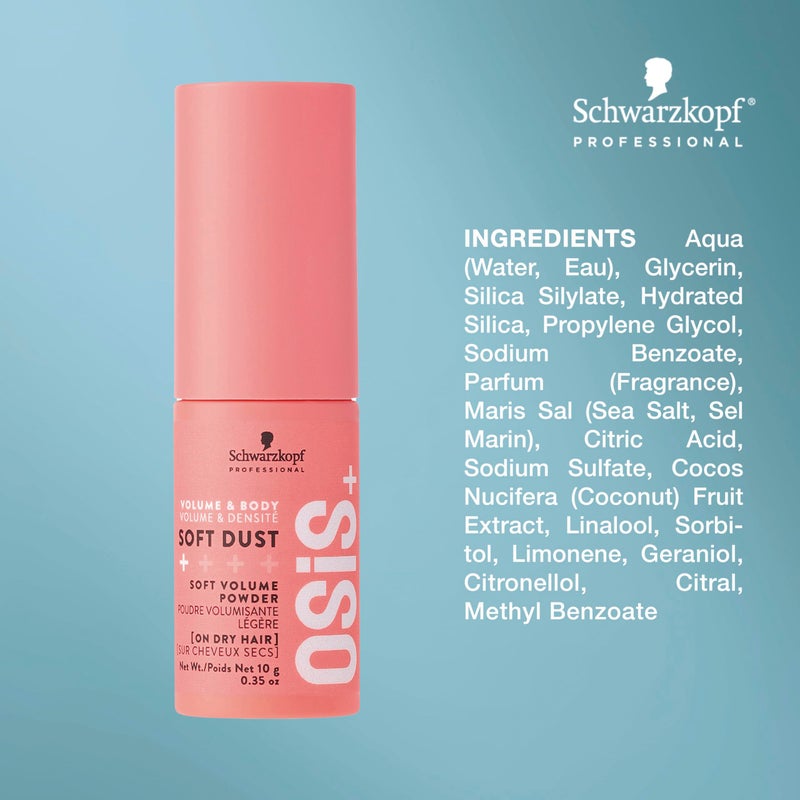 OSiS+ بودرة ساف دَست – رذاذ حجم لرفع الجذور، نسيج دقيق ولمعان طبيعي – بودرة خفيفة الوزن لتكثيف وتشكيل الشعر – علاج خفيف الوزن، 0.35 أونصة - Image 4