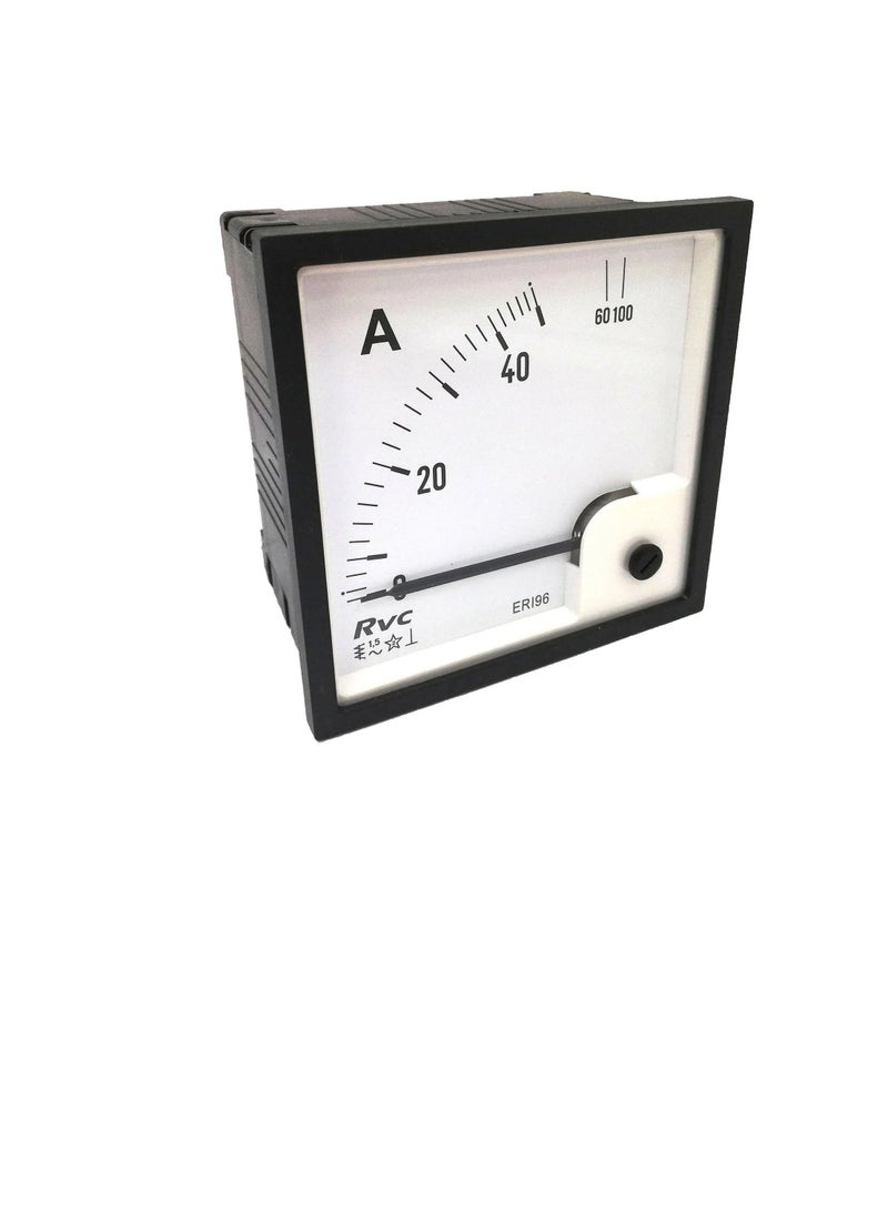 AC Analogue Panel Ammeter 96x96 - Direct Type - ERI96A2D Revalco Italy - Image 2