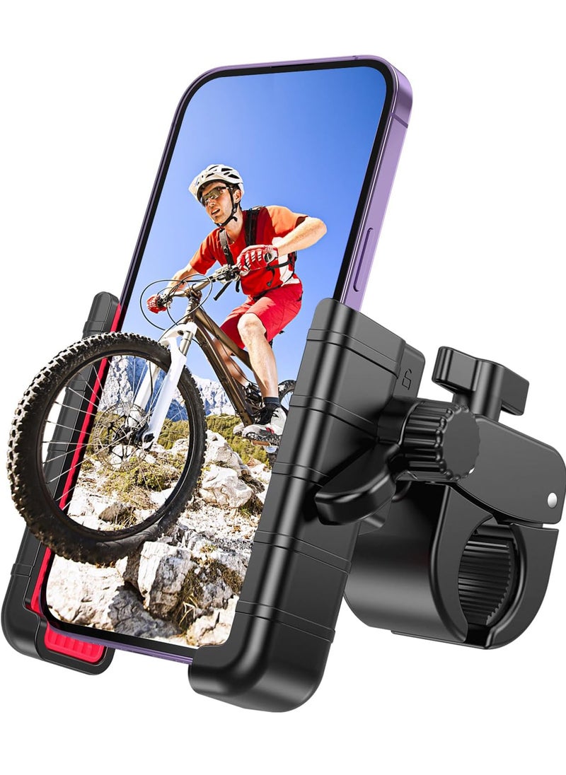 Uwals Bike Phone Mount Holder, [Camera Friendly] Motorcycle Phone Mount for Electric Scooter, Mountain, Dirt Bike and Motorcycle - 360° Rotate Suitable for iPhone & Android Smartphones from 4.5-7.0 inches  - Image 1