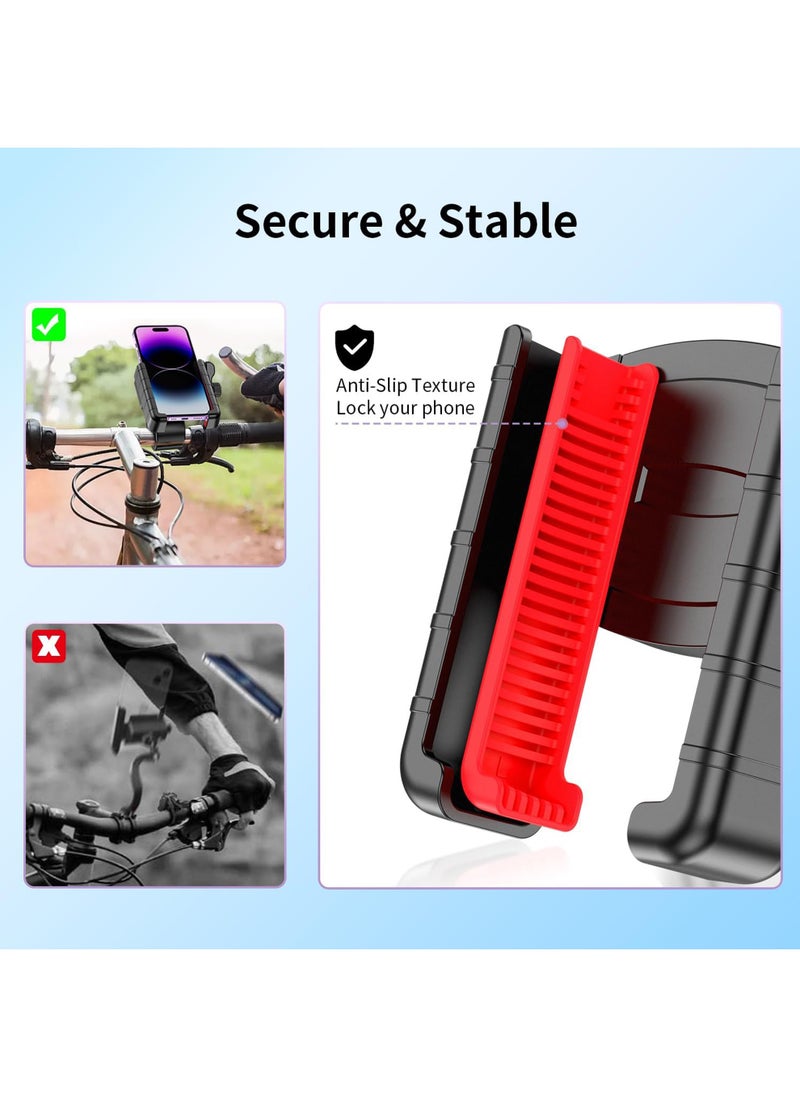 Uwals Bike Phone Mount Holder, [Camera Friendly] Motorcycle Phone Mount for Electric Scooter, Mountain, Dirt Bike and Motorcycle - 360° Rotate Suitable for iPhone & Android Smartphones from 4.5-7.0 inches  - Image 4