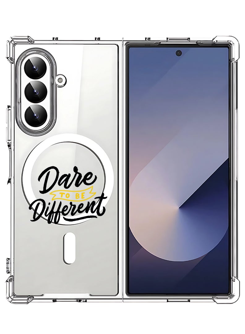 Theodor Magnetic Case for Samsung Galaxy Z Fold 7 Compatible with MagSafe Wireless Charging, Shockproof Phone Bumper Cover dare to be different - Image 1