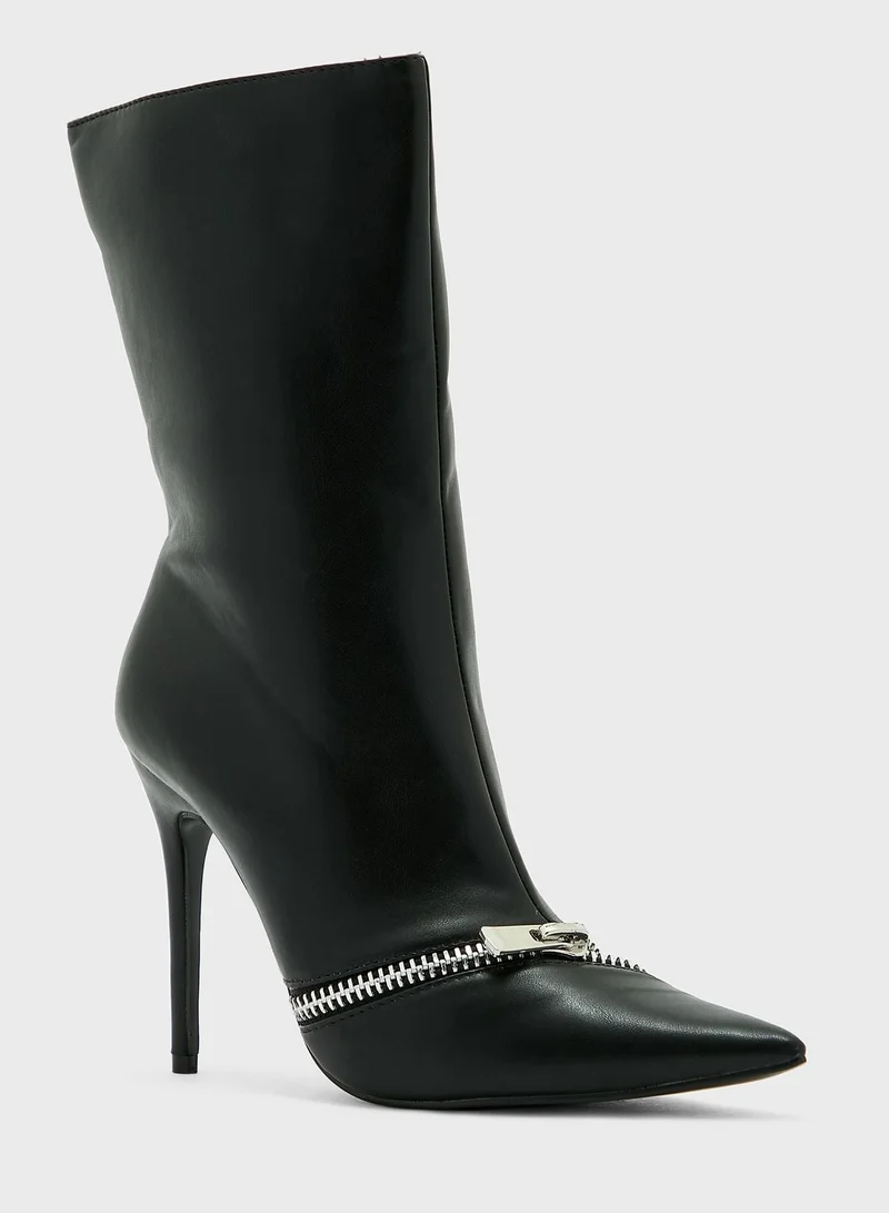 PUBLIC DESIRE Pitstop High Heel Ankle Boots