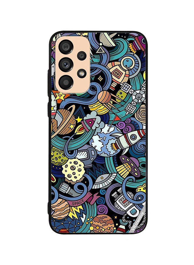 VR CREATIVE Protective Case Cover For Samsung Galaxy A72 Cartoon Doodles Design Multicolour - Image 1
