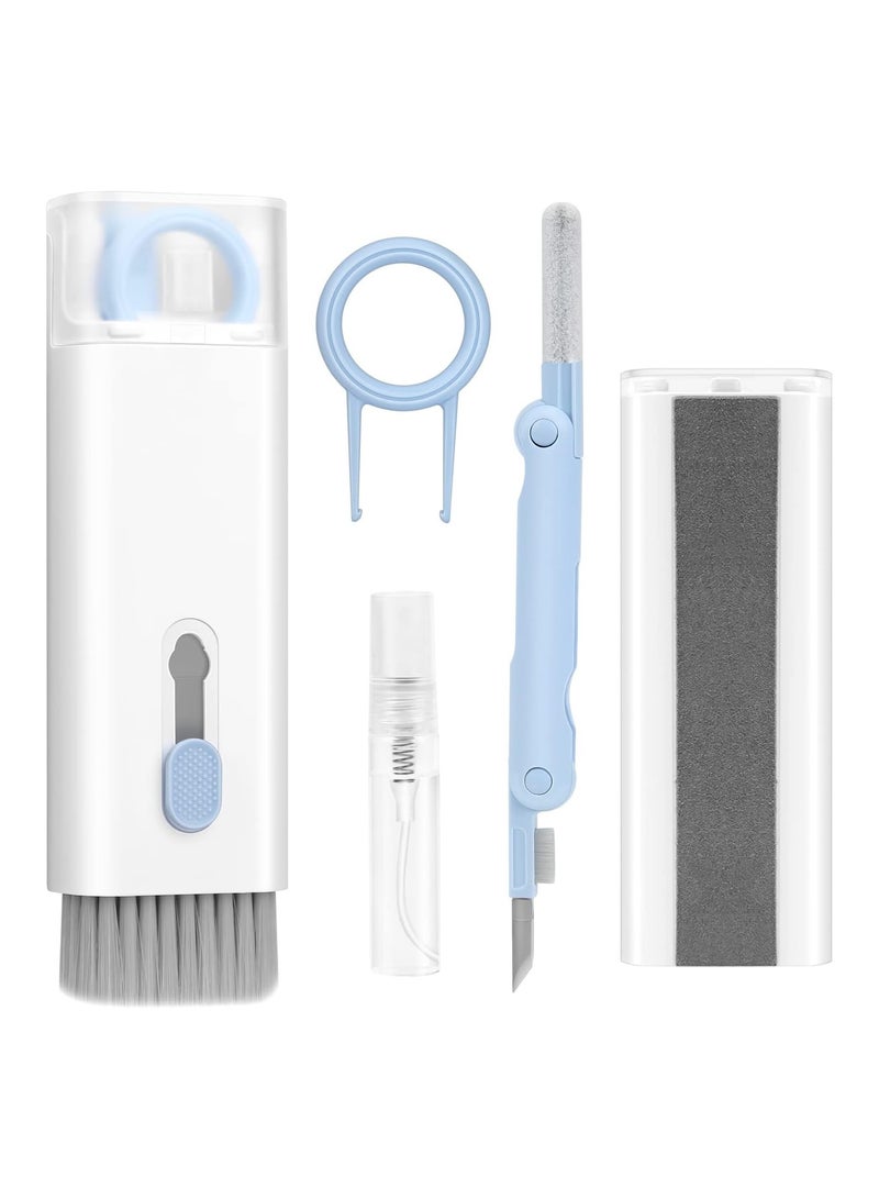 🧽 مجموعة تنظيف 7 في 1 للكيبورد والسماعات – أداة تنظيف احترافية متعددة الوظائف لأجهزة الكمبيوتر، الهواتف وسماعات الأذن - Image 1