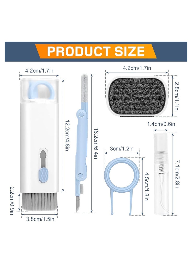🧽 مجموعة تنظيف 7 في 1 للكيبورد والسماعات – أداة تنظيف احترافية متعددة الوظائف لأجهزة الكمبيوتر، الهواتف وسماعات الأذن - Image 2