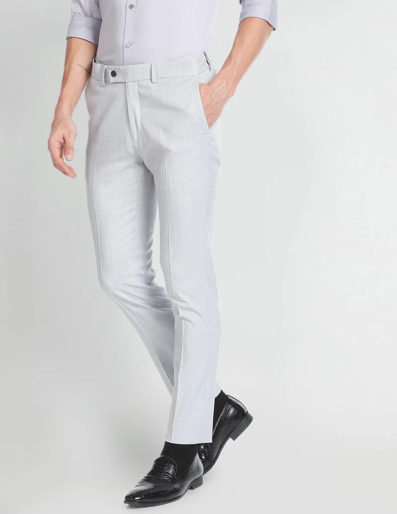 Super Slim Autoflex Checked Trousers