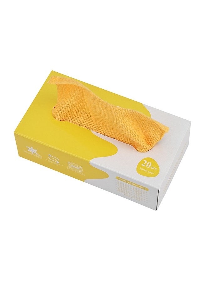 LAWAZIM 20 Piece Removable Microfiber Rags -20x20cm- Ultra Absorbent Lint-Free Cleaning Cloths in Extractable Dispenser Box for Kitchen or Household, Car, Window, Glass, and Multi-Surface Use - Orange - Image 3