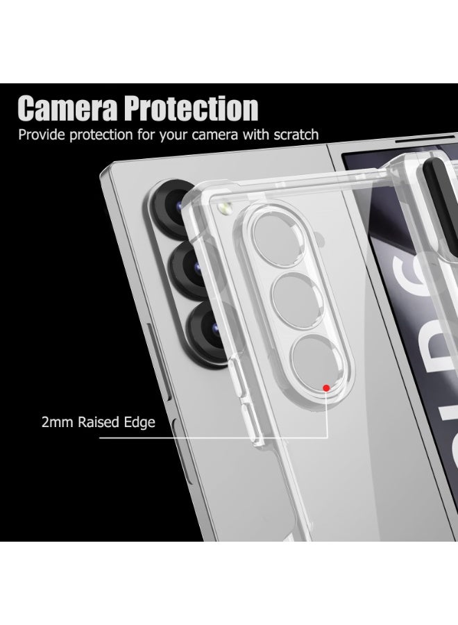 general Samsung Galaxy Z Fold 7 Clear Case with S Pen Holder [Built-in Screen Protector] [Hinge Protection], Shockproof Scratch Resistant Slim Cover for Samsung Galaxy Z Fold 7 - Image 5