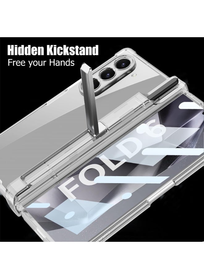 general Samsung Galaxy Z Fold 7 Clear Case with S Pen Holder [Built-in Screen Protector] [Hinge Protection], Shockproof Scratch Resistant Slim Cover for Samsung Galaxy Z Fold 7 - Image 4