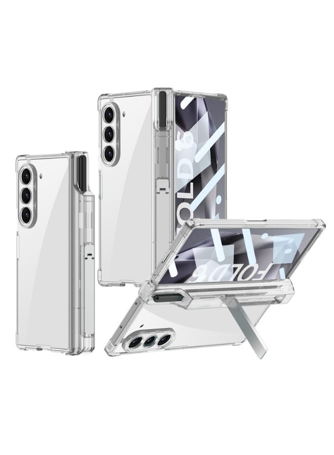 general Samsung Galaxy Z Fold 7 Clear Case with S Pen Holder [Built-in Screen Protector] [Hinge Protection], Shockproof Scratch Resistant Slim Cover for Samsung Galaxy Z Fold 7 - Image 1