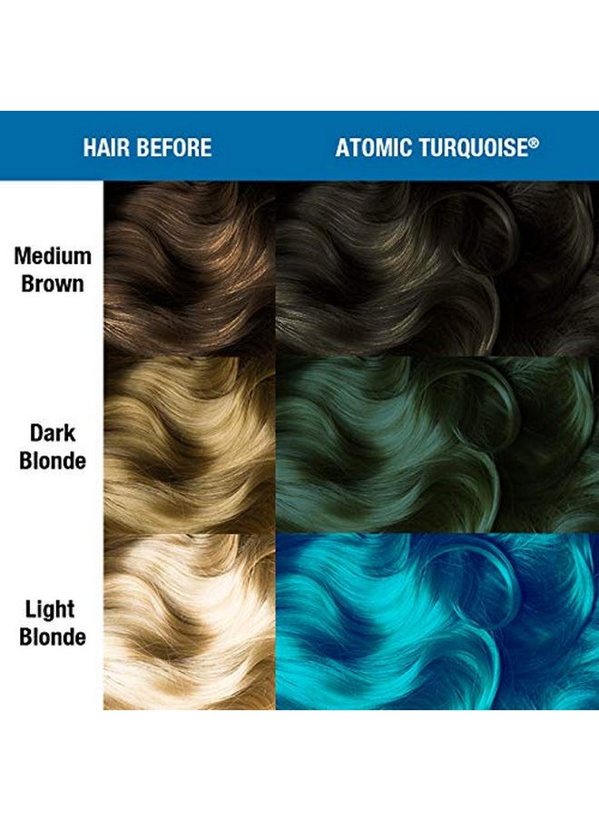 Manic Panic - Atomic Turquoise Hair Color Amplified Semi Permanent Hair Dye Bright Aqua Blue With Green Undertones Vegan Ppd & Ammoniafree For Coloring Hair On Women & Men - Image 1