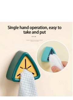 BLUE CORAL 3 Pcs Towel Holder For Kitchen Self Adhesive Free Sucker Wall Rack Washing Cloth Rag Hook No Drilling Required Storage Hanger Hand Towel Dish Towel Rack Kitchen Bathroom Tools (Mix Colors)  - Image 3